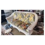 Wicker Patio Lounge Bench