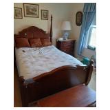 Queen bed with Serta mattress electric