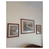 Framed duck print lot