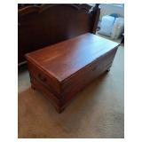 Antique wooden chest 39" long, 19" wide, 16" high