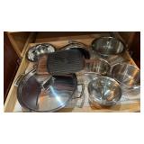 Lot of Stainless Steel Pots and Pans