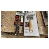 Rolling Meat Tenderizer, BBQ Shears, and Pan