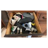 Drawer with Glasses Cases, Watches, Power Balance