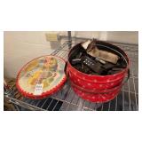 Vintage Tin W Dominos