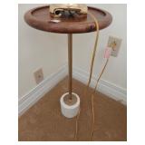 Wood and marble stand 24" high