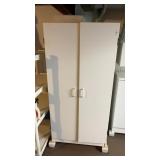 White Storage Cabinet 5ft High NO CONTENTS