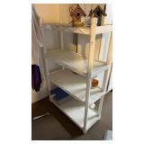 4-Tier White Shelving Unit NO CONTENTS