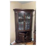 Wooden Corner Cabinet NO CONTENTS