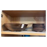 Wooden Salad Bowl and Serving Dishes