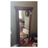 Vintage Wooden Wall Mirror