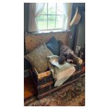 Vintage Wooden Crate W Contents