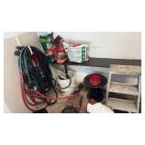 Bricks, Aluminum Step Ladder and Hoses