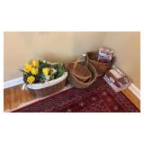 Lot of Baskets and Decor