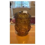 Vintage Indiana Glass Amber Gold Brown Stars and