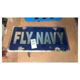 Fly Navy License Plate