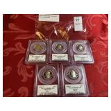 Five 2008  S Silver State 25C PCGS PR69DCAM