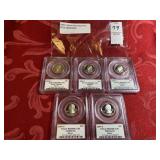 Five 2005  S Silver State 25C PCGS PR69DCAM