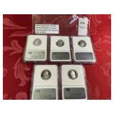 Five 2007  S Silver State 25C NGC PF70UC