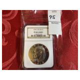 1974  S Silver Ike $1 NGC PF68 cameo