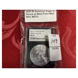 2020 W Silver eagle $1 NGC MS70