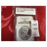 2013 W Silver eagle $1 NGC MS70
