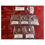 Five 2006  S Silver State 25C PCGS PR69DCAM