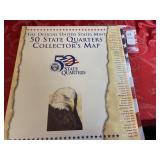 Official US 50 state quarter collectors map
