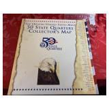 Official US 50 state quarter collectors map