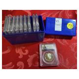 10 1999-S  2008 -S JFK silver half dollars PCG