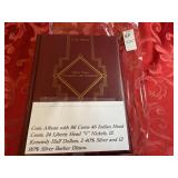 Coin album with 96 coins, 48 Indian cent, 24V