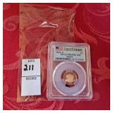2021-S Lincoln 1C PCGS PR69RD DCAM shield