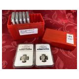 Seven 2007-S - 2013-S Jefferson 5C  NGC PF70UC