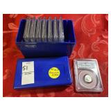 Eight 2010  P Roosevelt, 10 C PCGS SP68FB