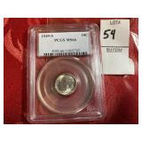 1949S Roosevelt Ten cent PCGSMS66