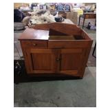 Antique wood and copper dry sink