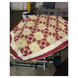 Hand stitched quilt approx 72" x 60"