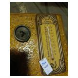 Avon Farmers Almanac thermometer and Victrola No.