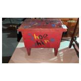 Vintage Shoe Shine Box and Materials