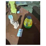 Vintage Easter toys, plastic and composite
