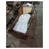 Antique baby cradle with contents