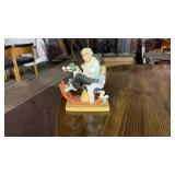 Norman Rockwell Gramps at the Reins Porcelain
