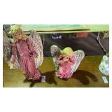 2 Ceramic Angel Figurines