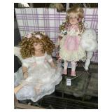 2 Vintage porcelain dolls