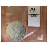 2002 American Silver Eagle coin