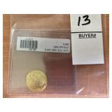 American gold eagle 1/10 ounce gold coin