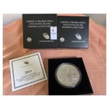 America The Beautiful , Gettysburg 5 ounce silver
