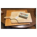Wood Cutting Boards & Vintage Butter dish