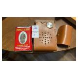Prince Albert tobacco can and vintage transistor