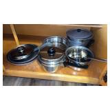 Stainless steel pots and pans