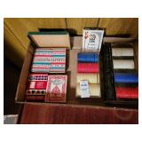 Playing cards and pocket chips